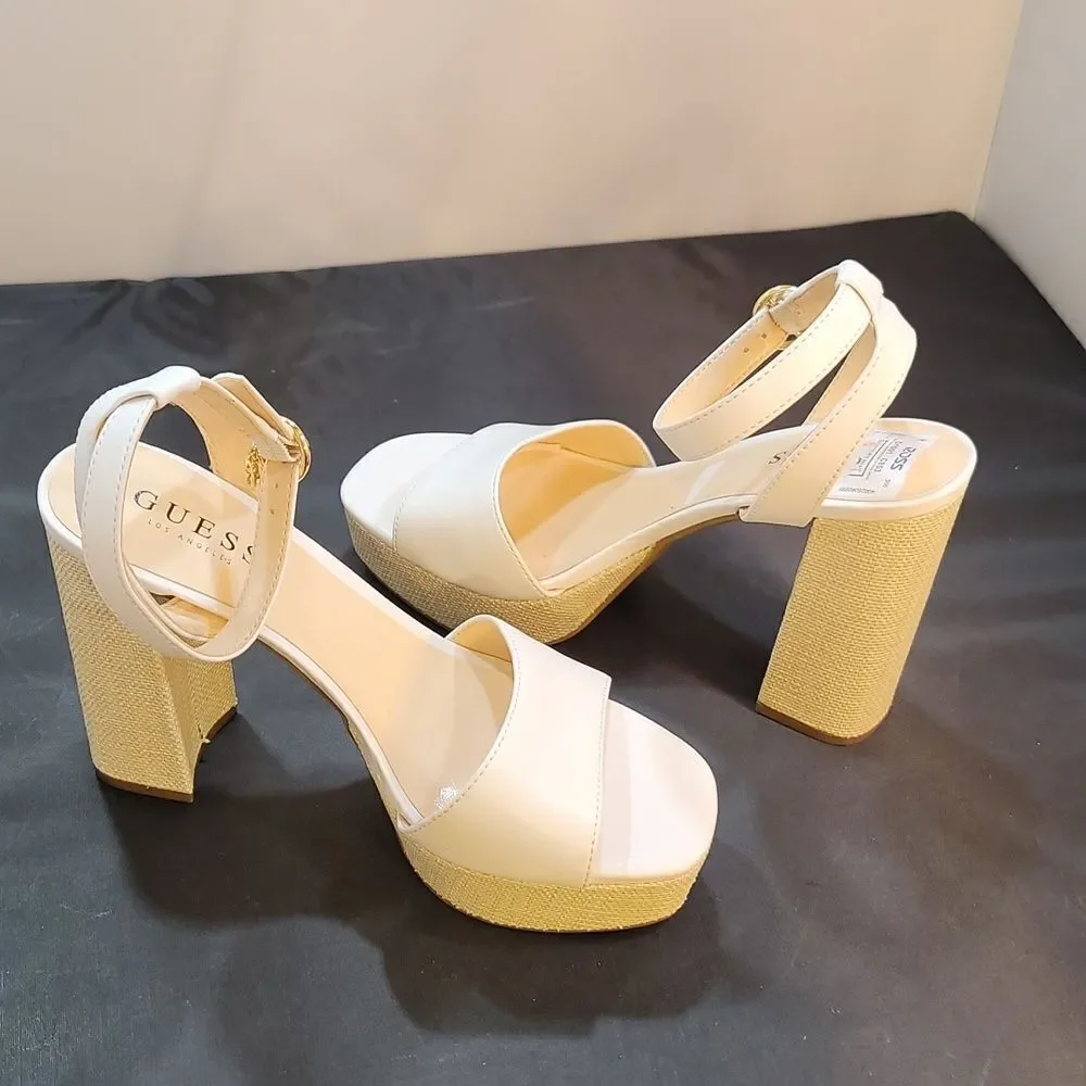 BRAND NEW GUESS PLATFORM BLOCK HEEL OPEN TOE SANDAL